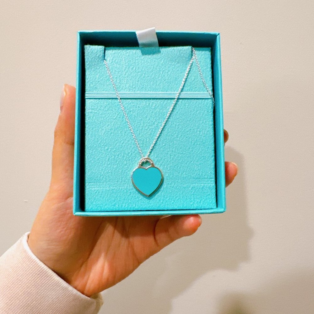 Brand New Tiffany Blue® Small Heart Necklace